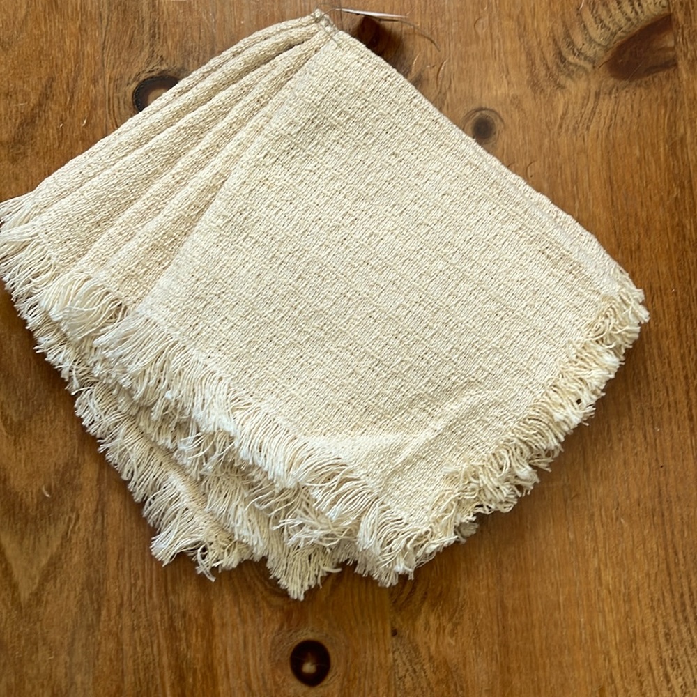 Vintage Hearthside Homespun Fringed Napkin Set